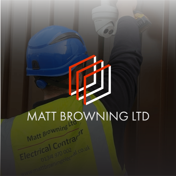 A logo for matt browning electrical contractors