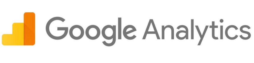 Google Analytics logo: stacked bars in yellow and orange, with text "Google Analytics."