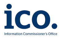 The logo for the information commissioner 's office is blue and white.