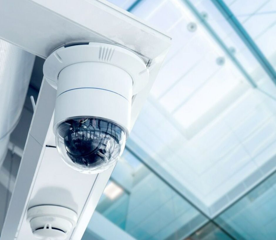 White Security Camera Mounted on a Ceiling — Stewys Electrical and Communications In Tweed Heads, NSW