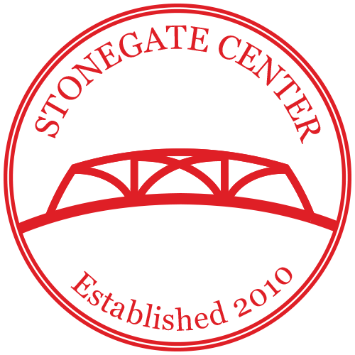 The logo for the stonegate center established in 2010