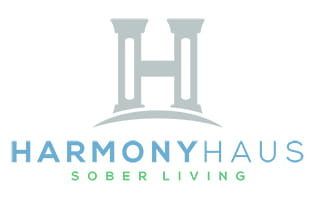 Harmonyhaus sober living logo on a white background