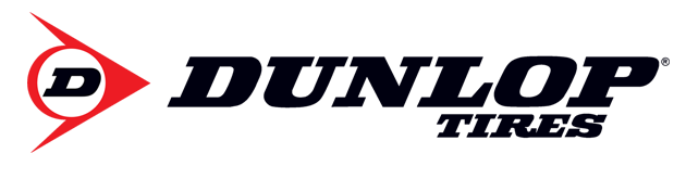 Dunlop Tires logo: Red and white arrow with letter 