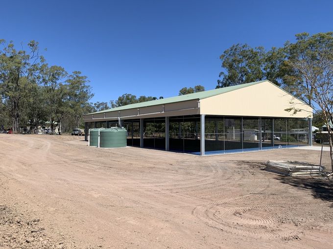 Covered Basketball Court — Hallstone Constructions in Thabeban, QLD