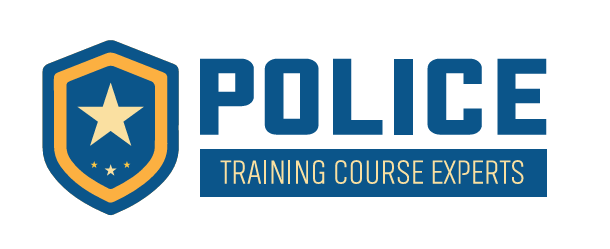 A blue and yellow logo for police training course experts