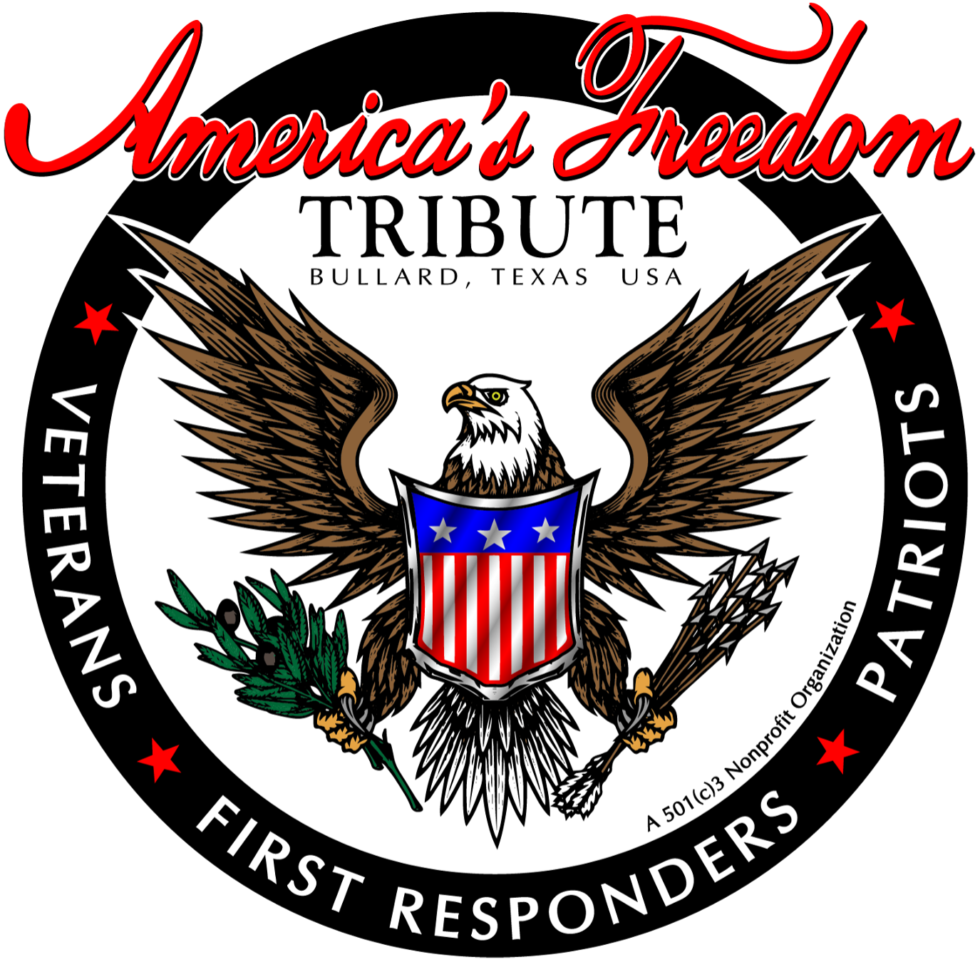 A logo for america 's freedom tribute veterans and first responders