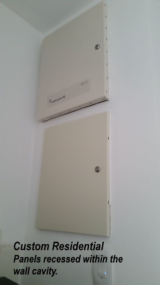 Custom residential panels recessed within the wall cavity