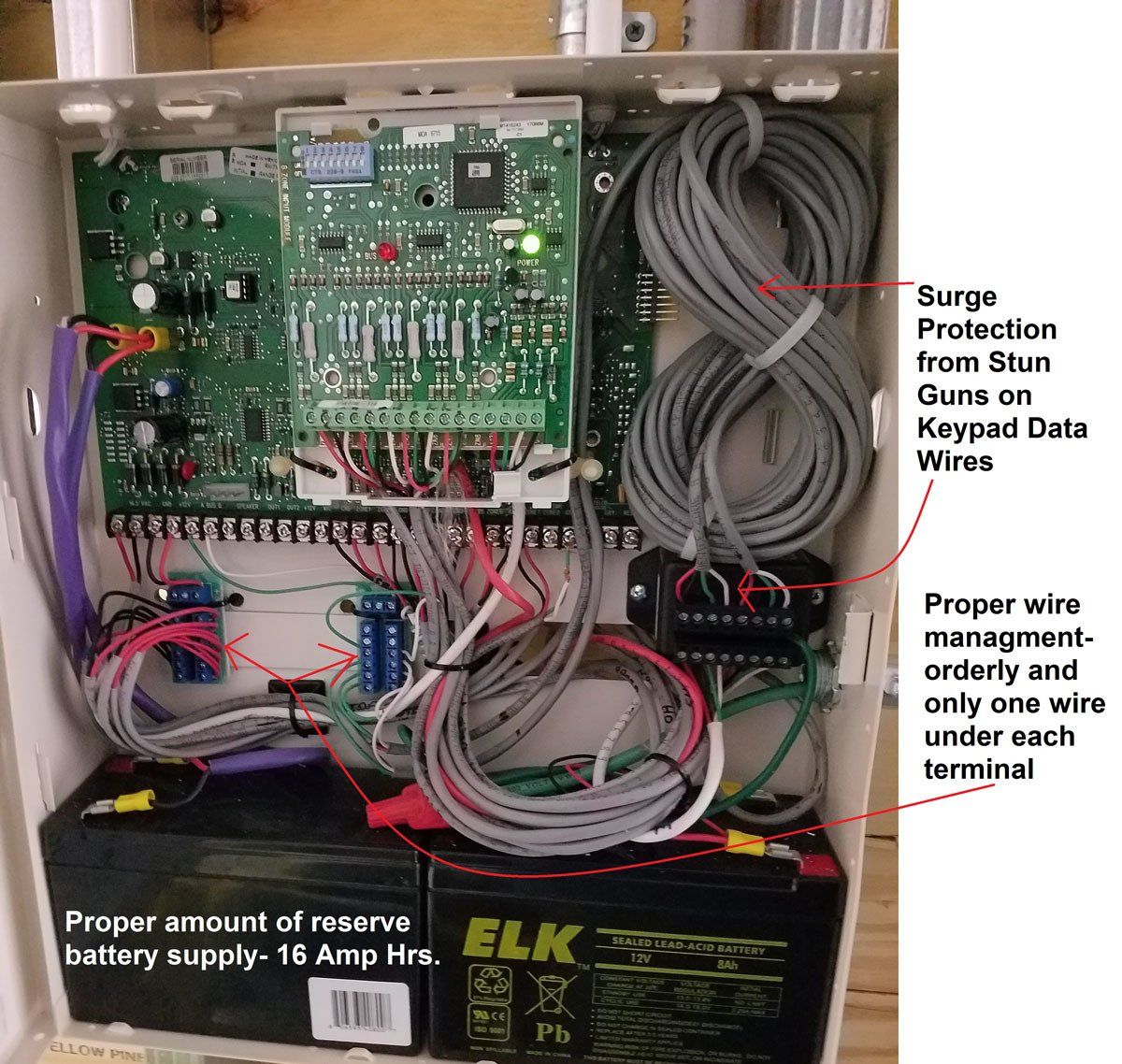 Proper cable management for power reservation