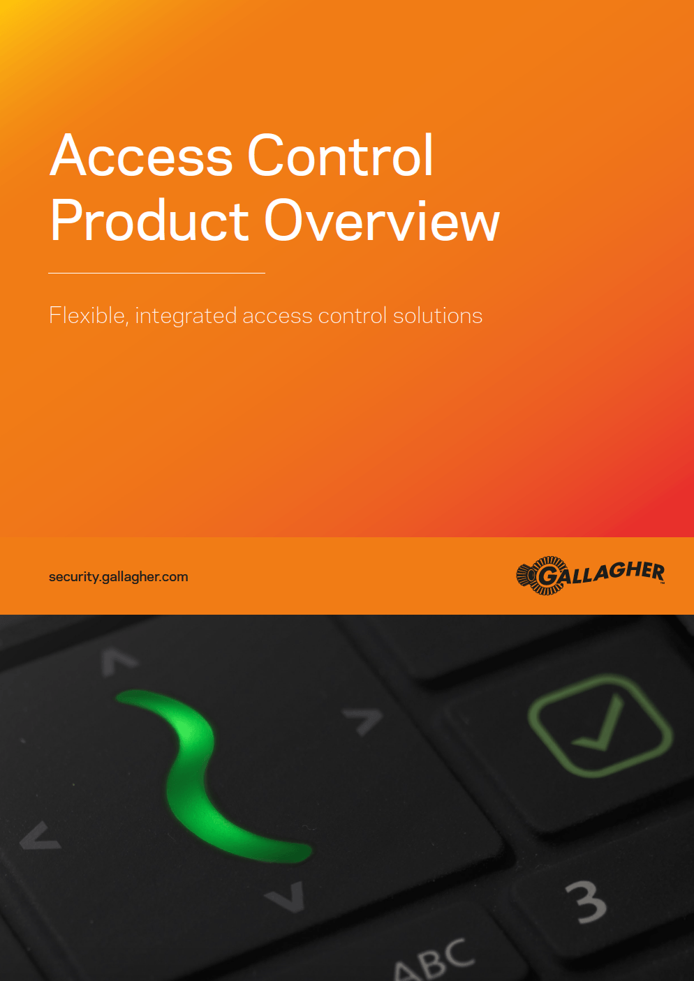 Brochure cover: Orange gradient with