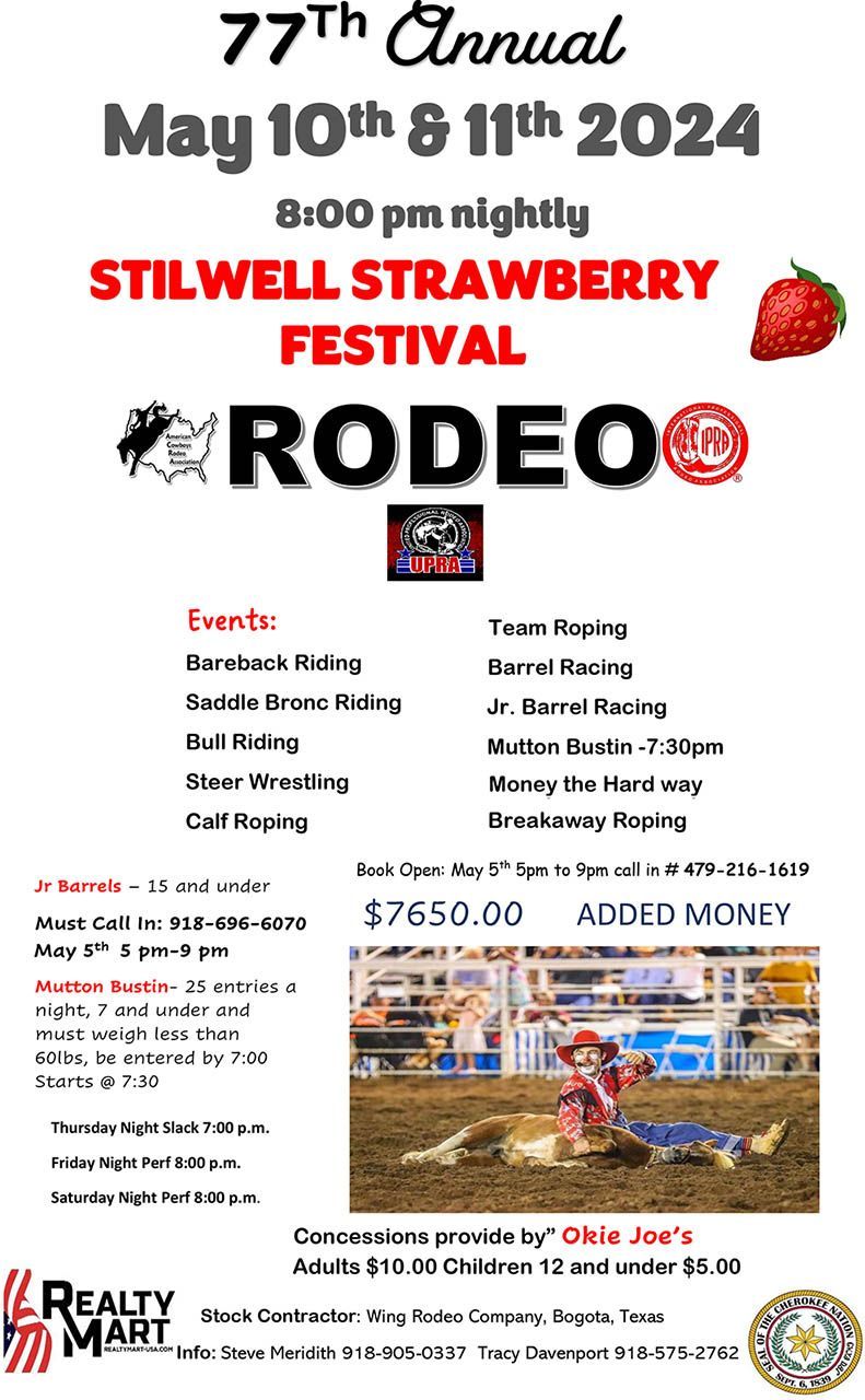 Stilwell Strawberry Festival Rodeo poster