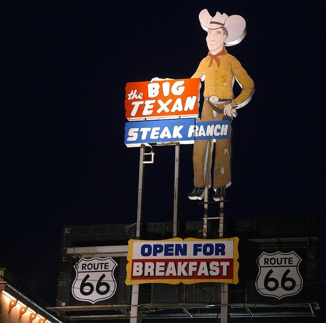 The big texan steak ranch is open for breakfast in amarillo