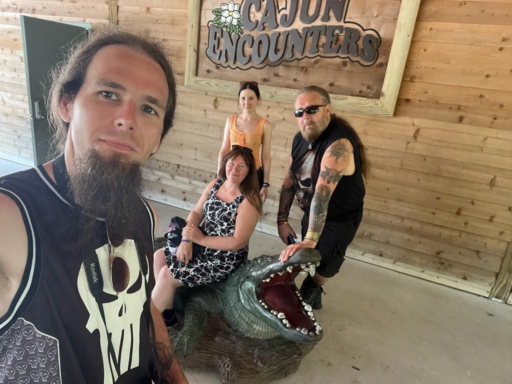 Steve, Louise, and family at Cajun Encounters