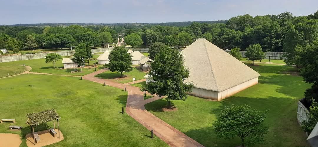 The traditional village at the Chickasaw Cultural Center