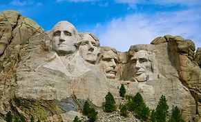 The presidents of the united states are carved into the side of mount rushmore