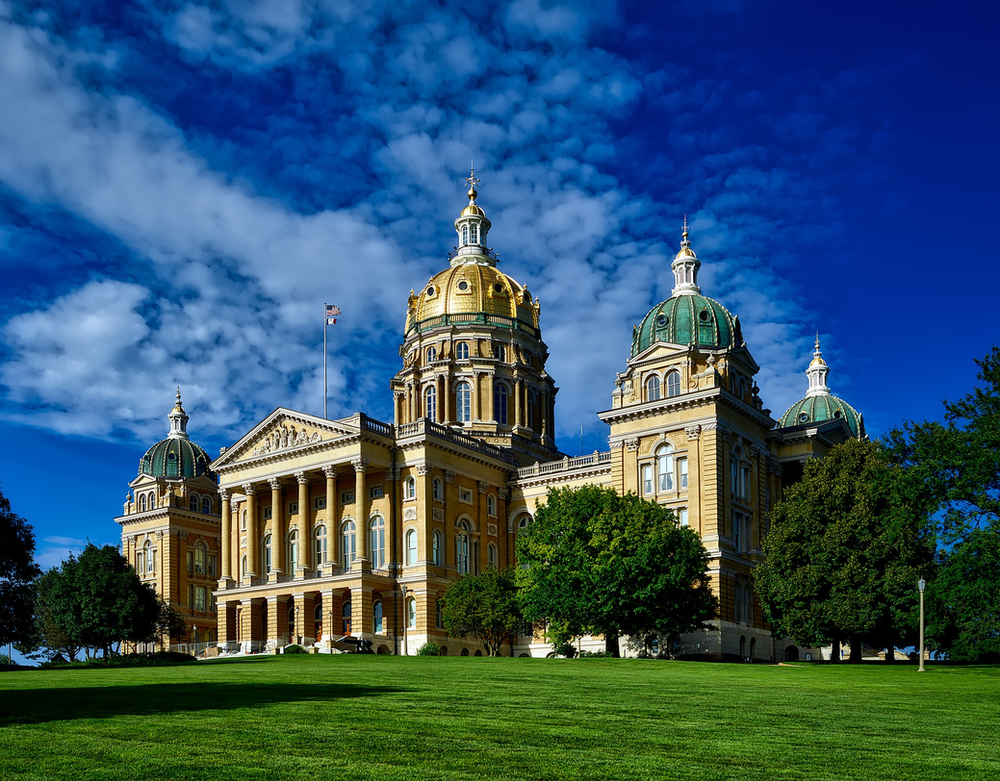 The Iowa State Capitol in Des Moines