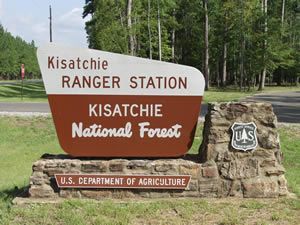 Kisatchie National Forest ranger station sign