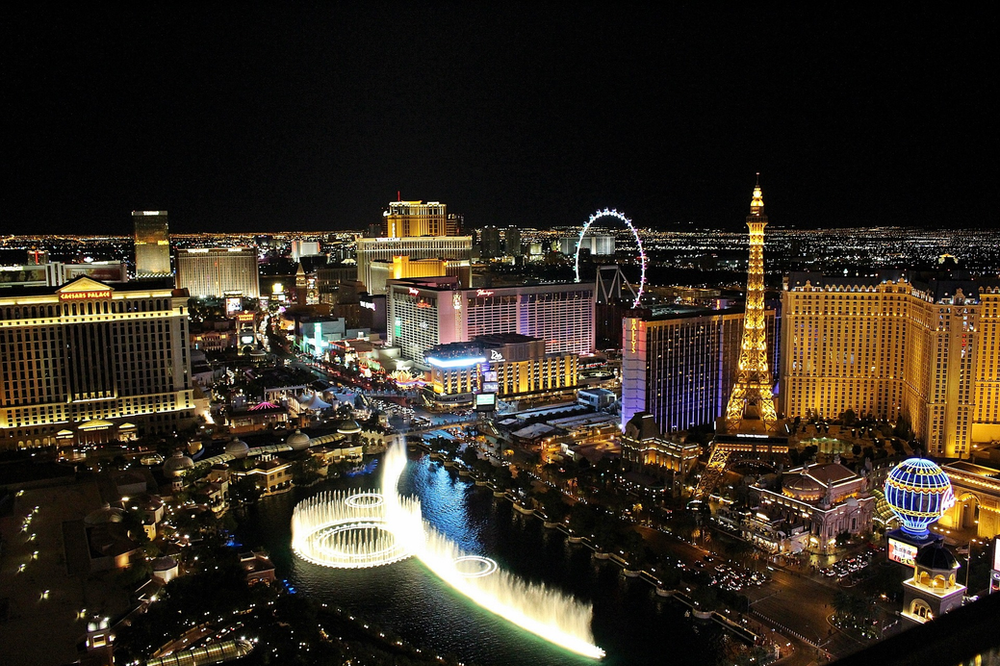 The Bellagio in Las Vegas at night