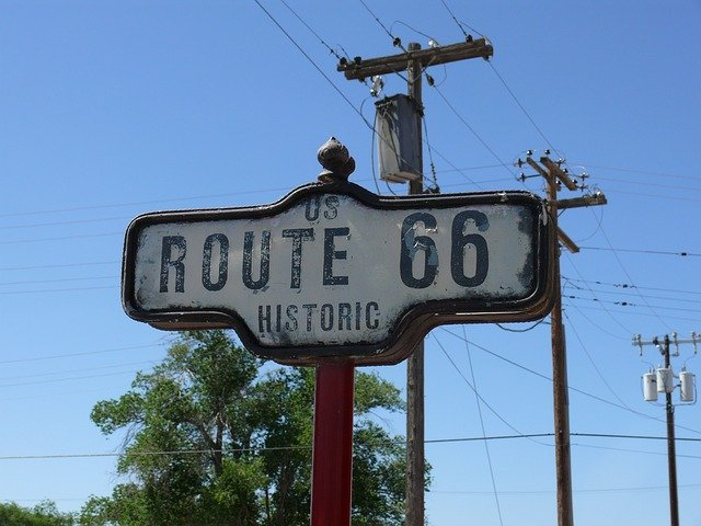 A Historic Route 66 Sign
