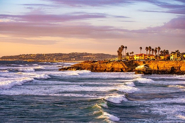 The San Diego coastline