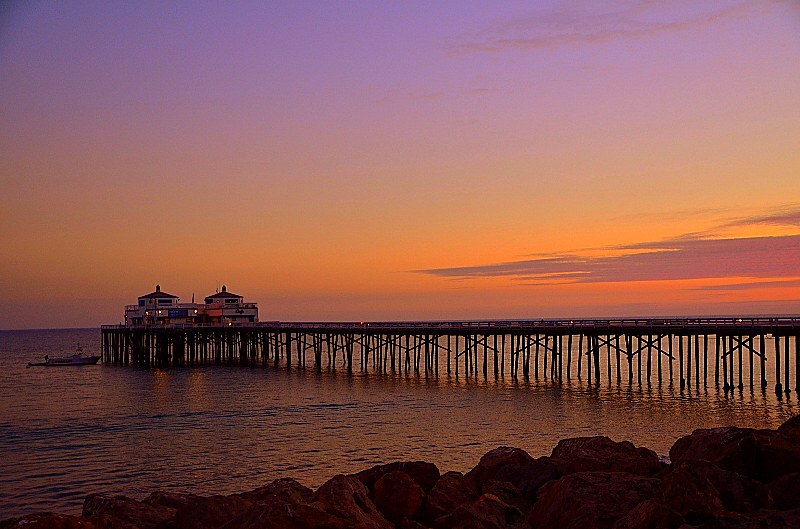 Malibu Pier at sunset