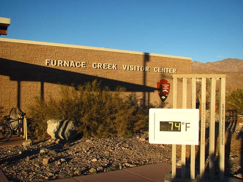 The furnace creek visitor center  in Death Valley National Park