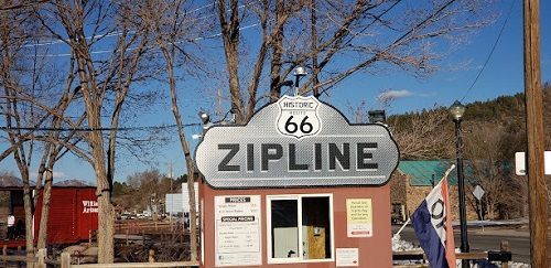 The building for the route 66 zipline