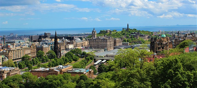 An aerial view of Edinburgh Castle