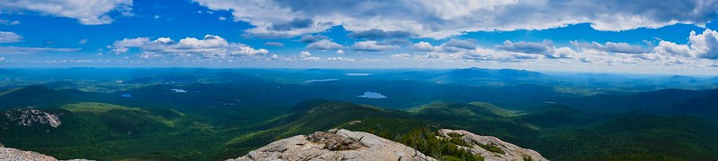 A view from the top of a mountain in white mountain national forest