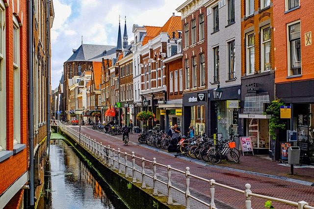 A canal in Delft, Netherlands