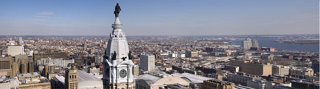 An aerial view of Philadelphia