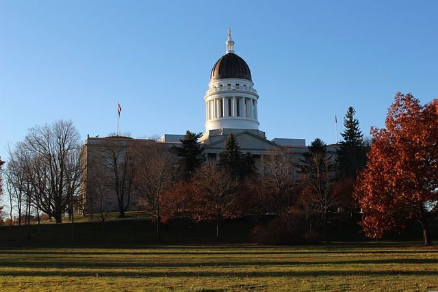 The Maine state capitol building in Augusta