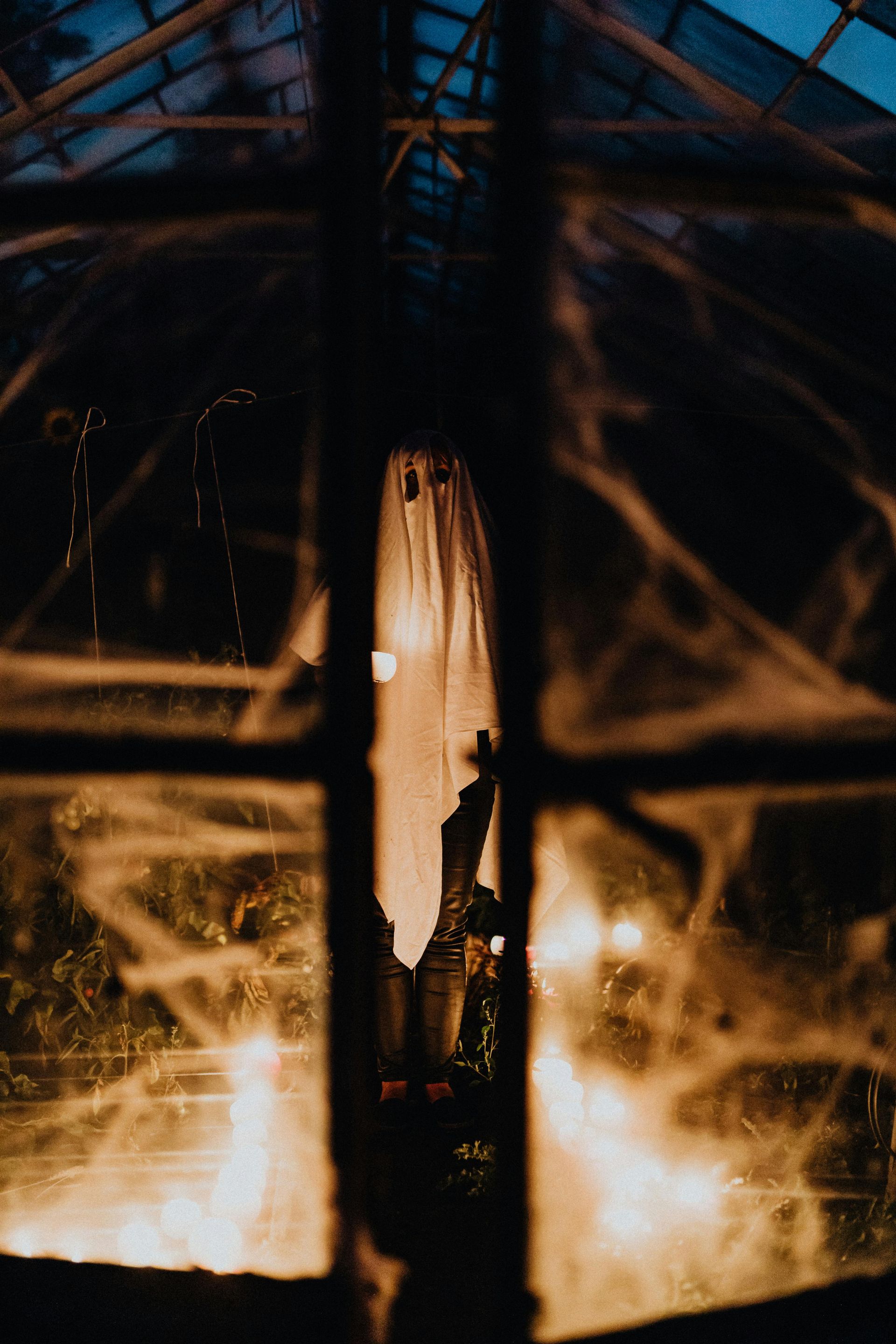 A ghost in a house