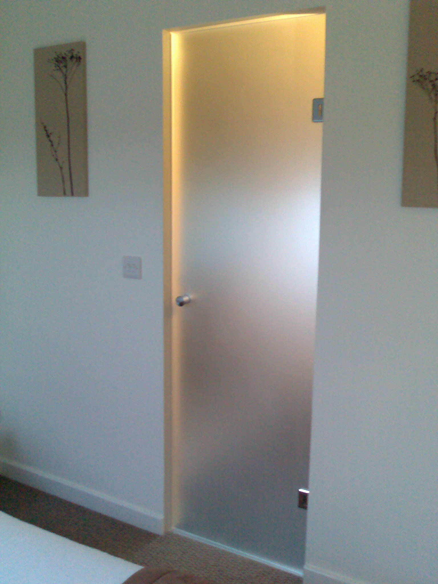 Toughen glass door sandblasted