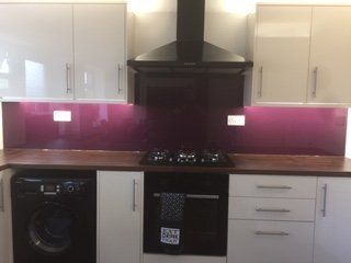 toughened painted glass splash backs