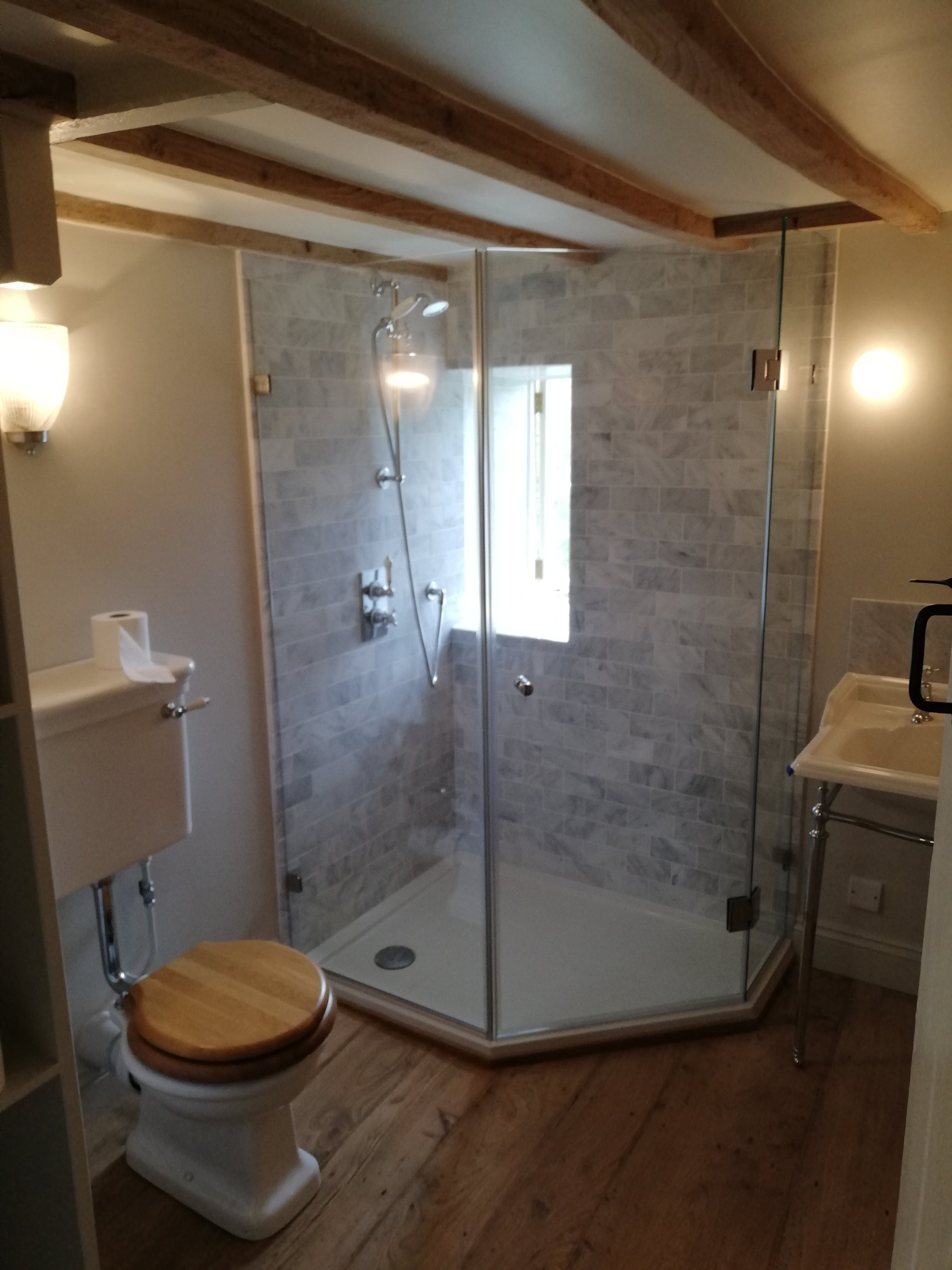 toughened glass shower enclosure