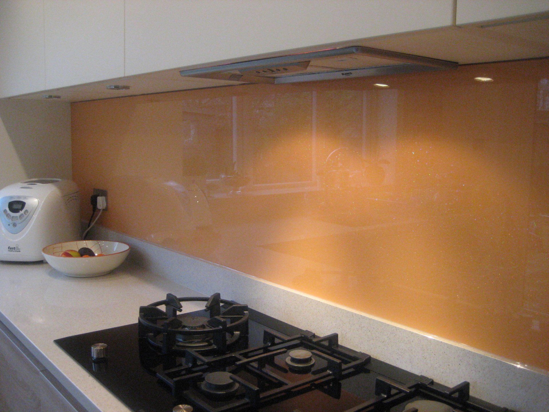 Toughen painted splash back