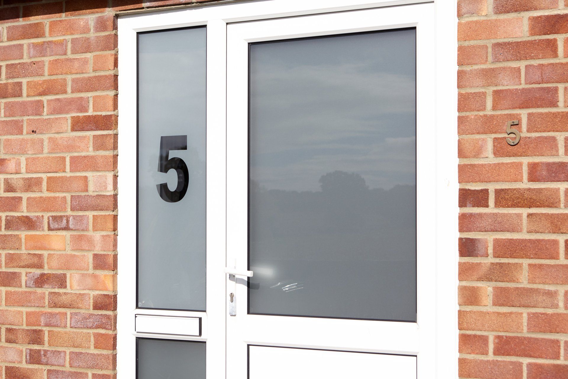 Double glazed units sandblasted clear number