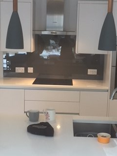 toughened painted glass splash backs