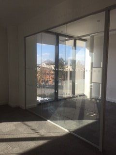 Entrance screen glazing toughened glass