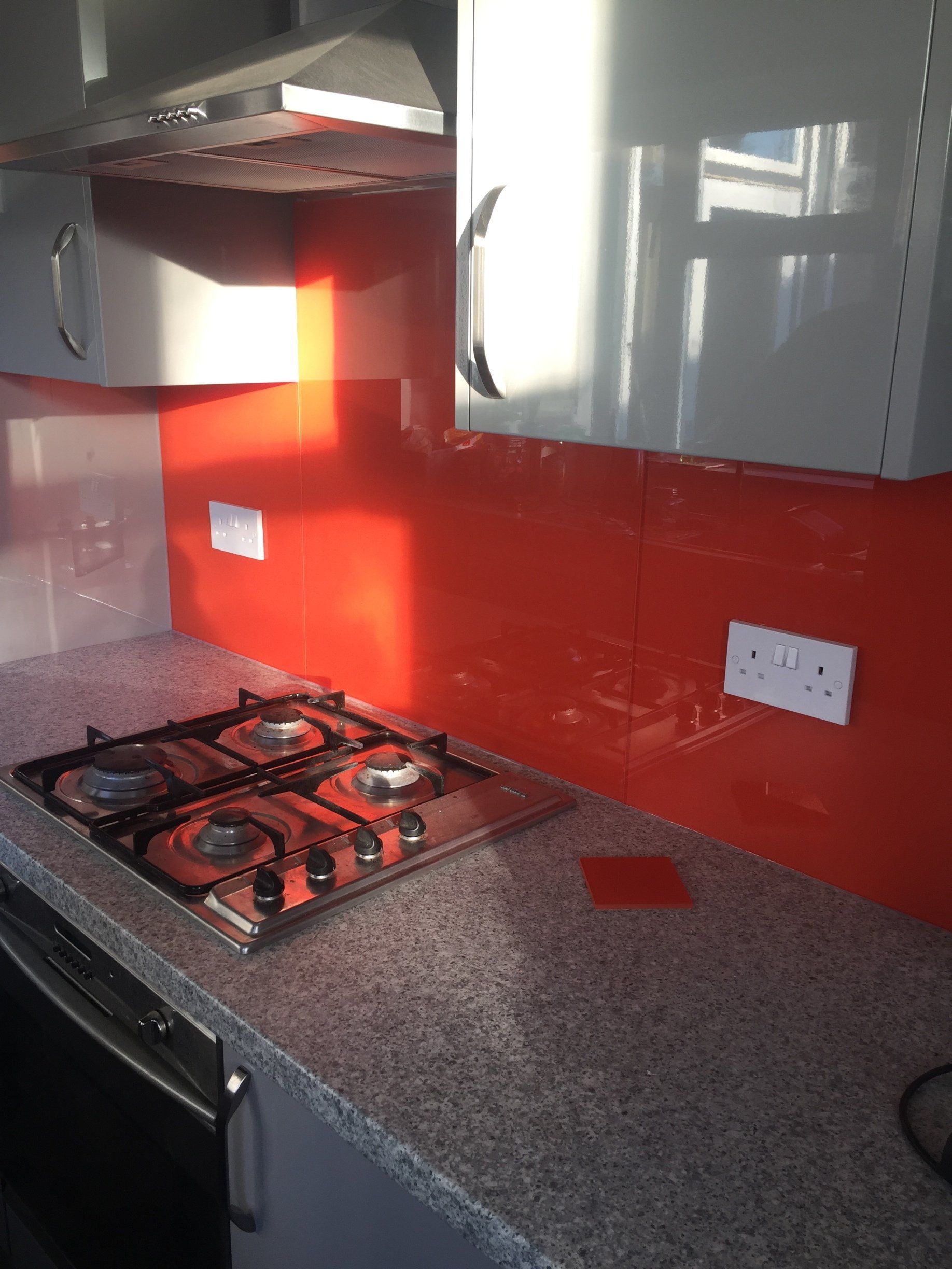 toughened painted glass splash backs