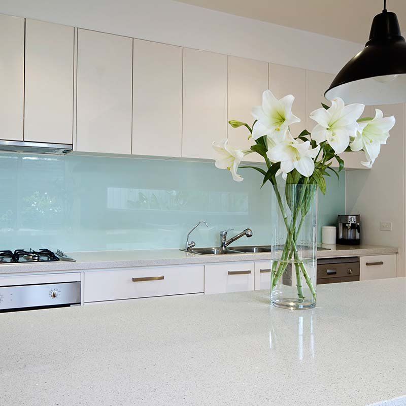 Toughen painted splash back