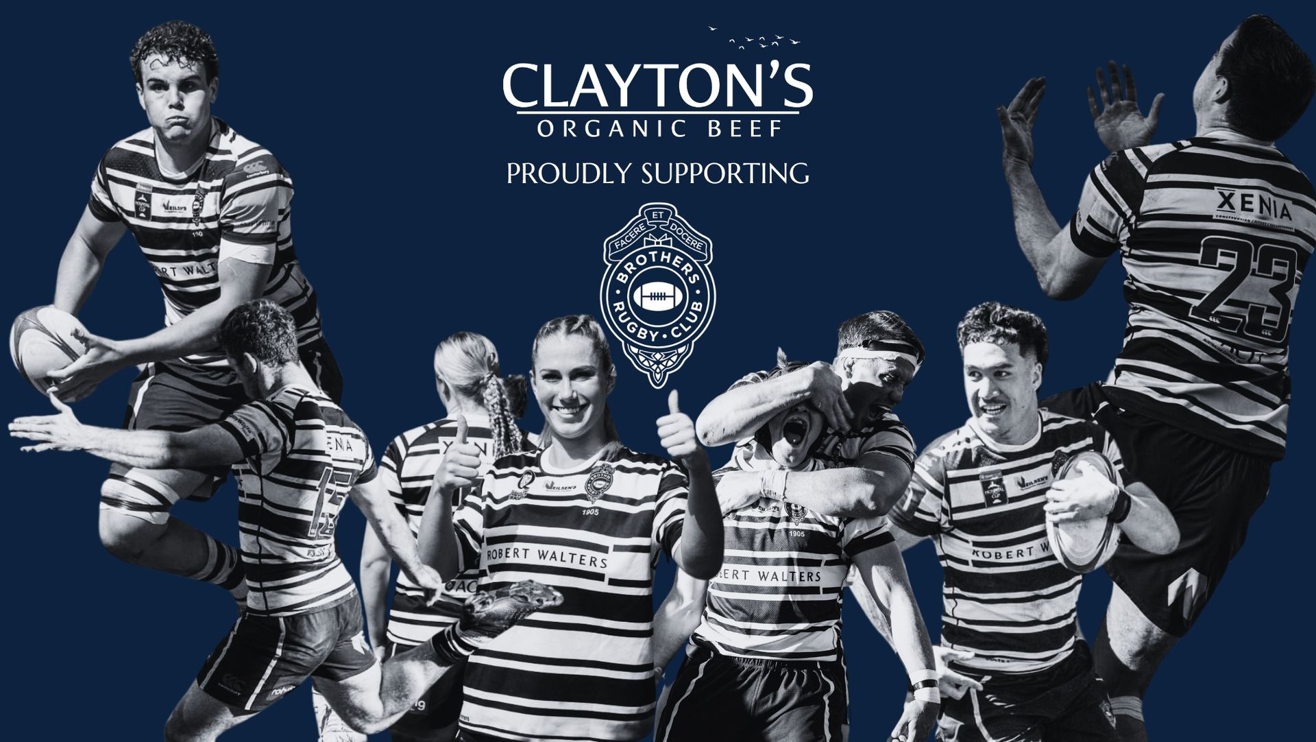 Clayton 's organic beer is proudly supporting a rugby team