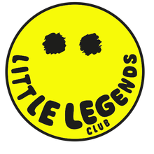 A yellow smiley face logo for little legends club