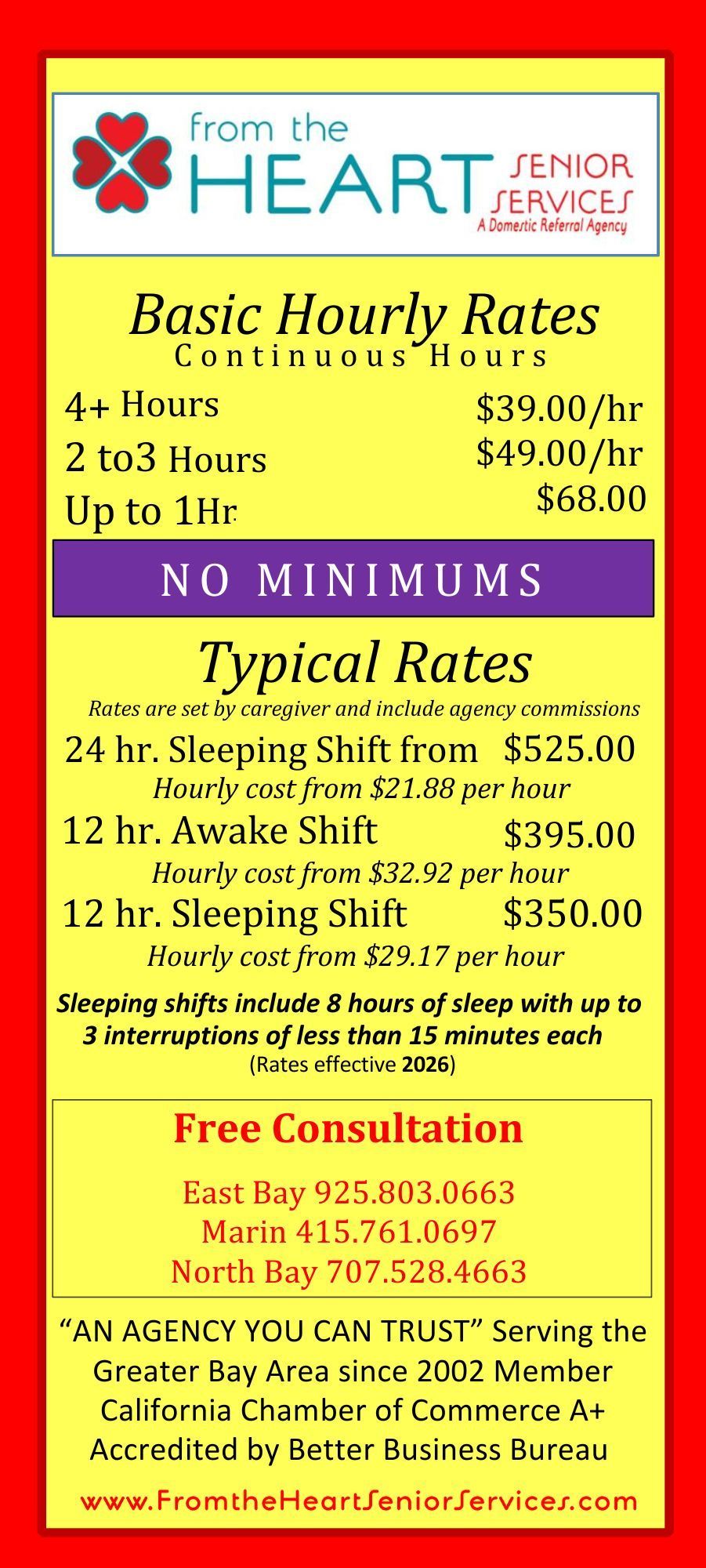 Download a copy of our rate card