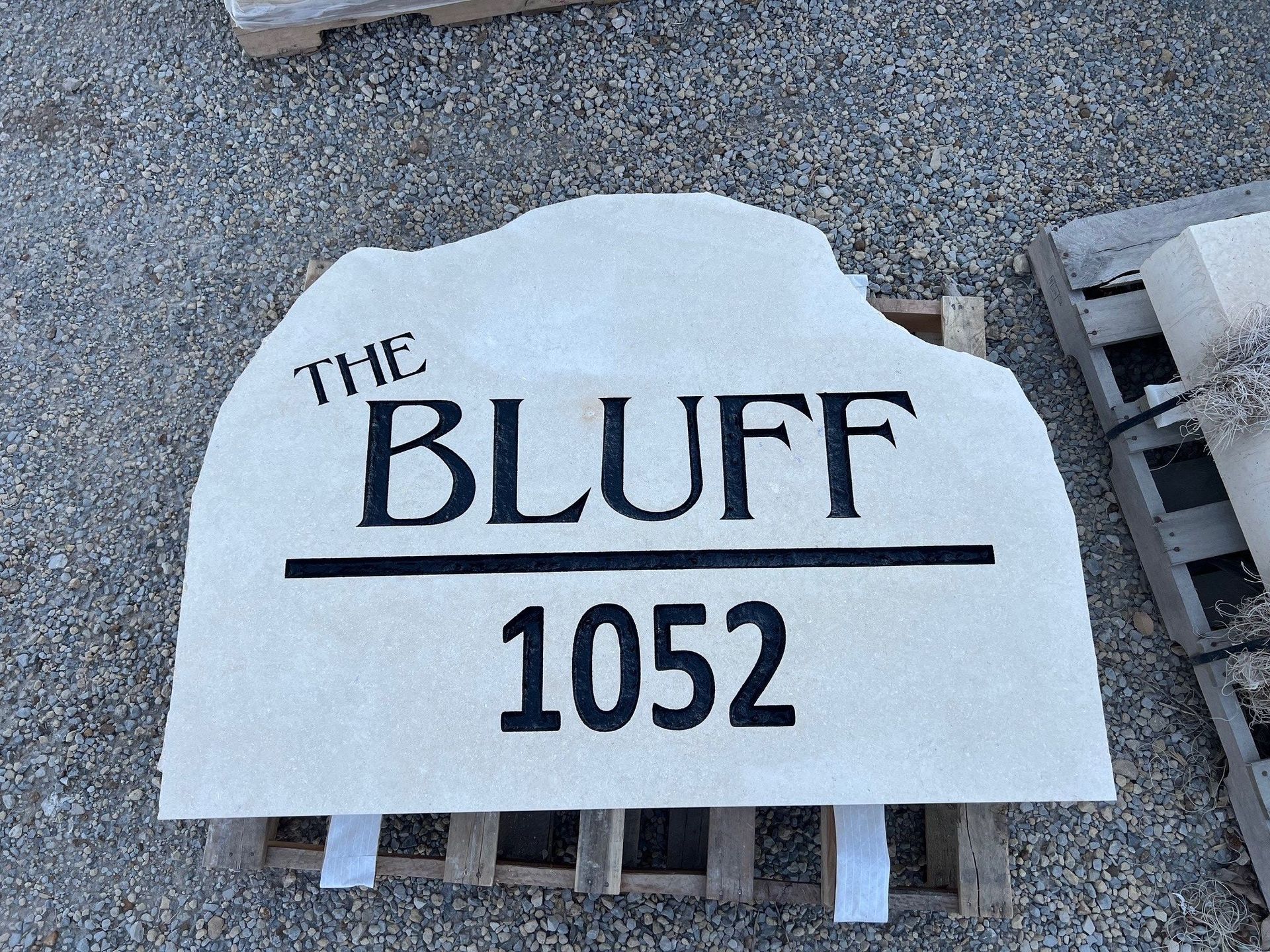 The Bluff Sign Stone