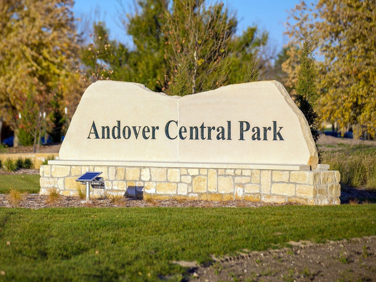 Andover Park Sign Stone