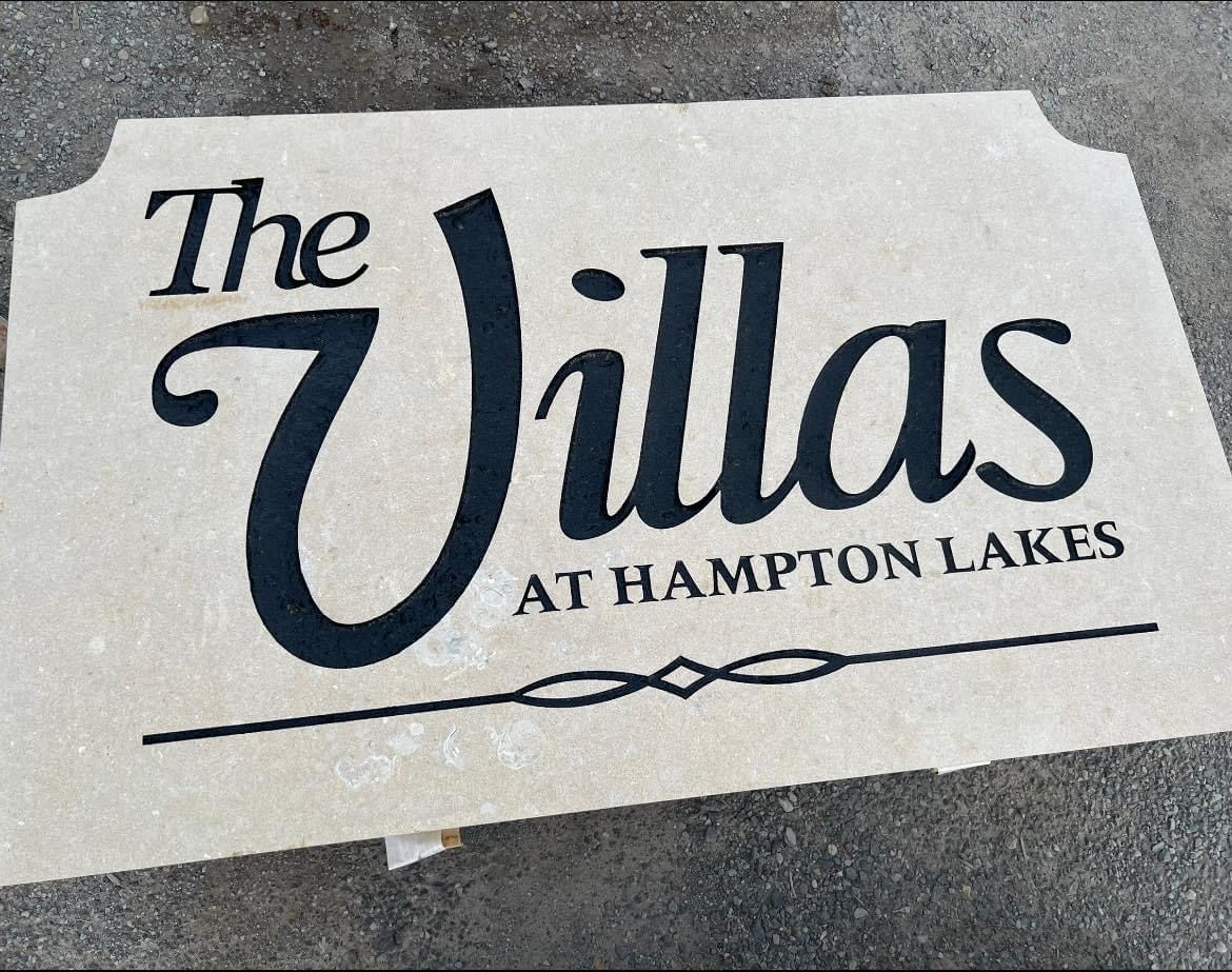 The Villas Sign Stone