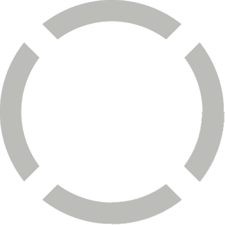 A white circle with a gray border on a white background.