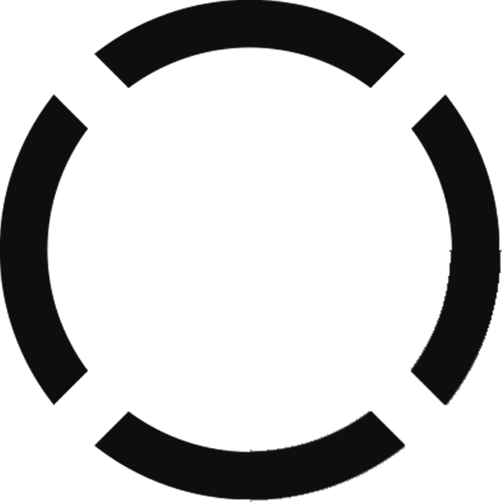A white circle with a gray border on a white background.