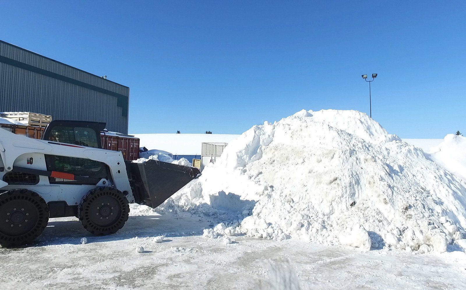 Bobcat steer skid dumping snow for steer skid bobcat picture